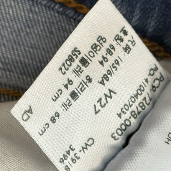 Levi’s Cutoff Denim Shorts Women’s Size 27 Blue 2" Inseam Pockets Shortie Bootie - Picture 11 of 12